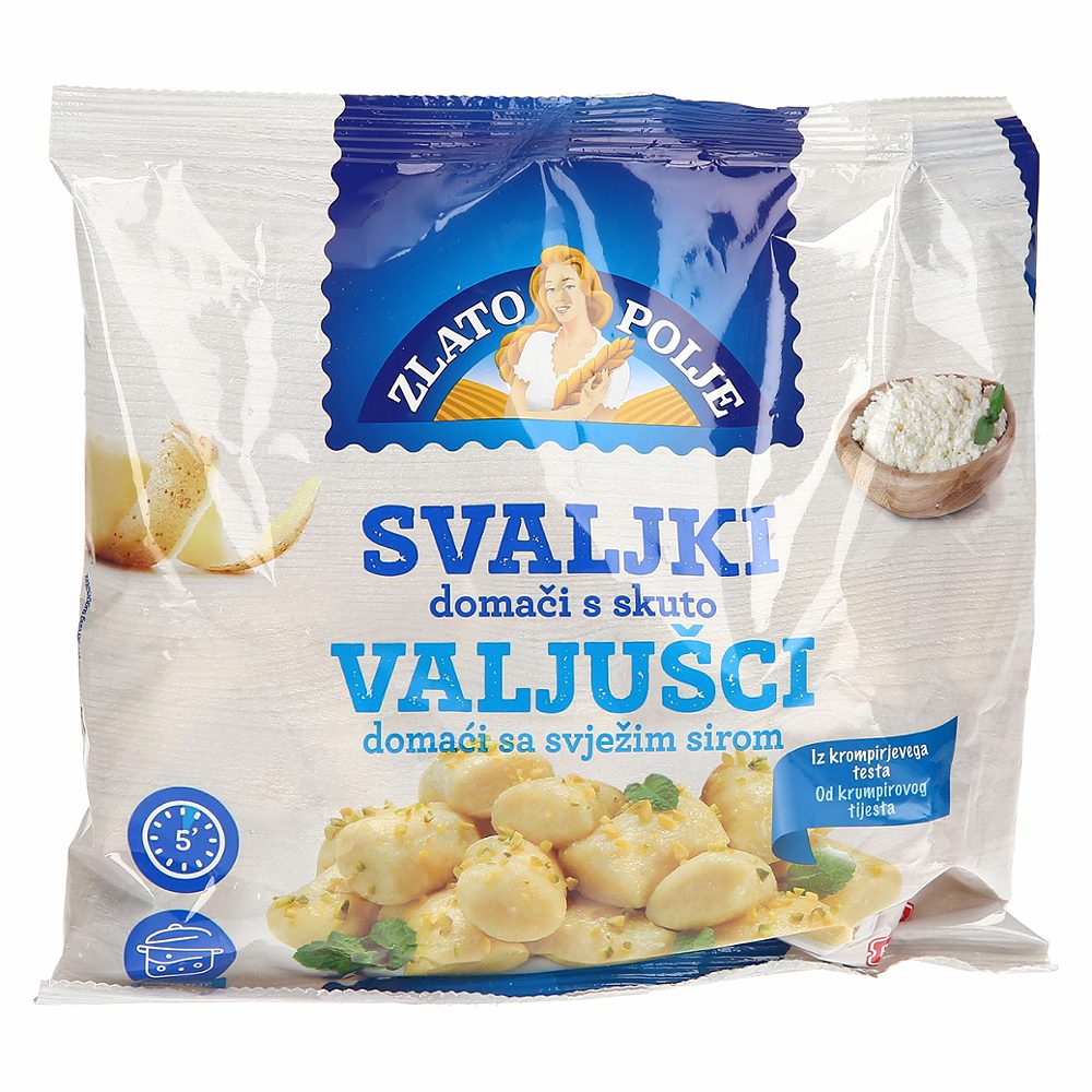 domači svaljki s skuto, zlato polje, 400g