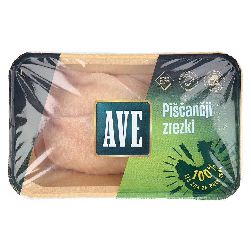 domači premium piščančji zrezki, razred a, 5si, ave panvita, 480g