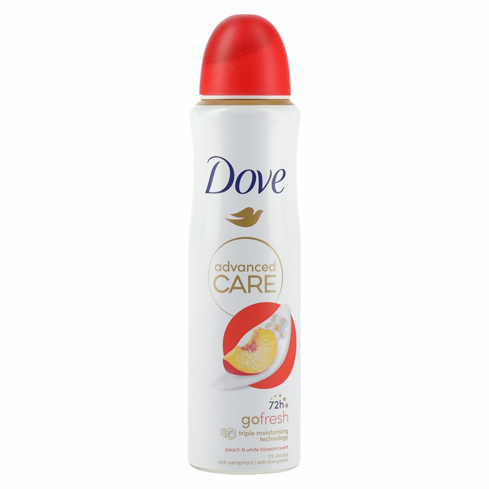deo sprej peach, advanced care, dove, 150ml