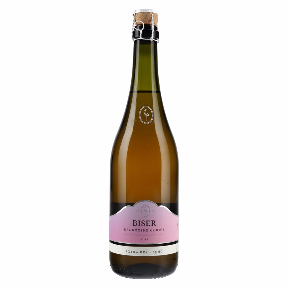 gazirano biser vino biser rose, radgonske gorice, 0,75l