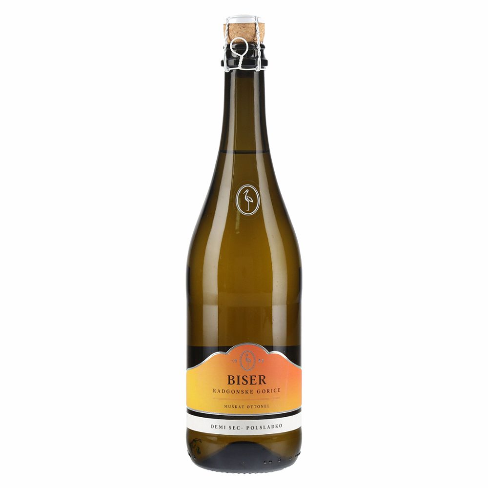 gazirano biser vino biser muškat ottonel, radgonske gorice, 0,75l