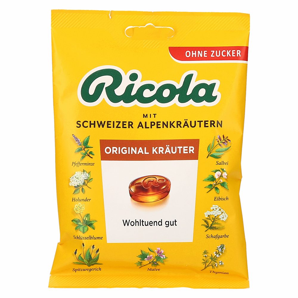 bonboni zeliščni s sladili, ricola original, 75g