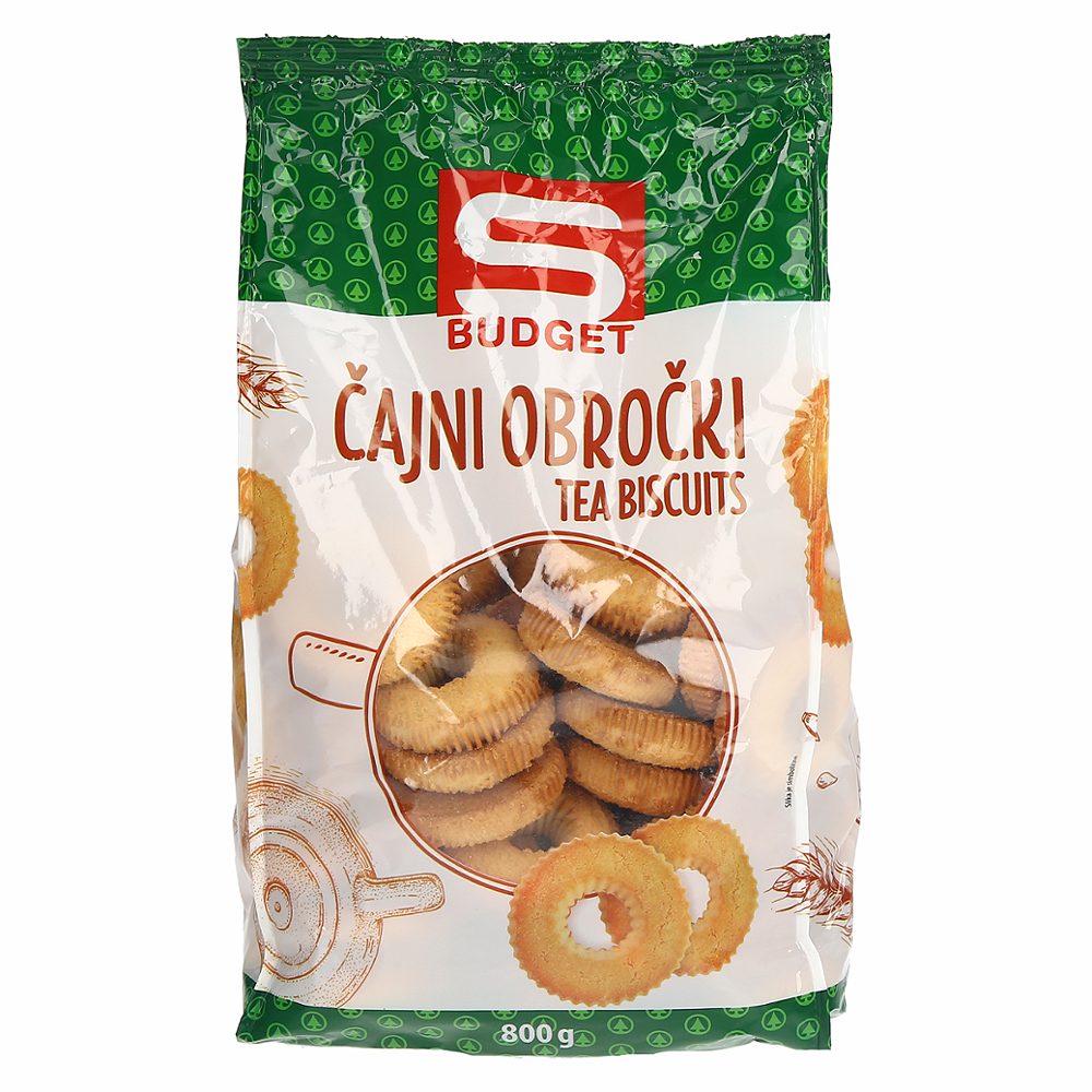 pecivo čajni obročki, s-budget, 800g