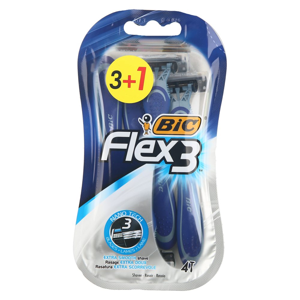 BRITVICE S TROJNIM REZILOM FLEX3 COMFORT, BIC, 4/1