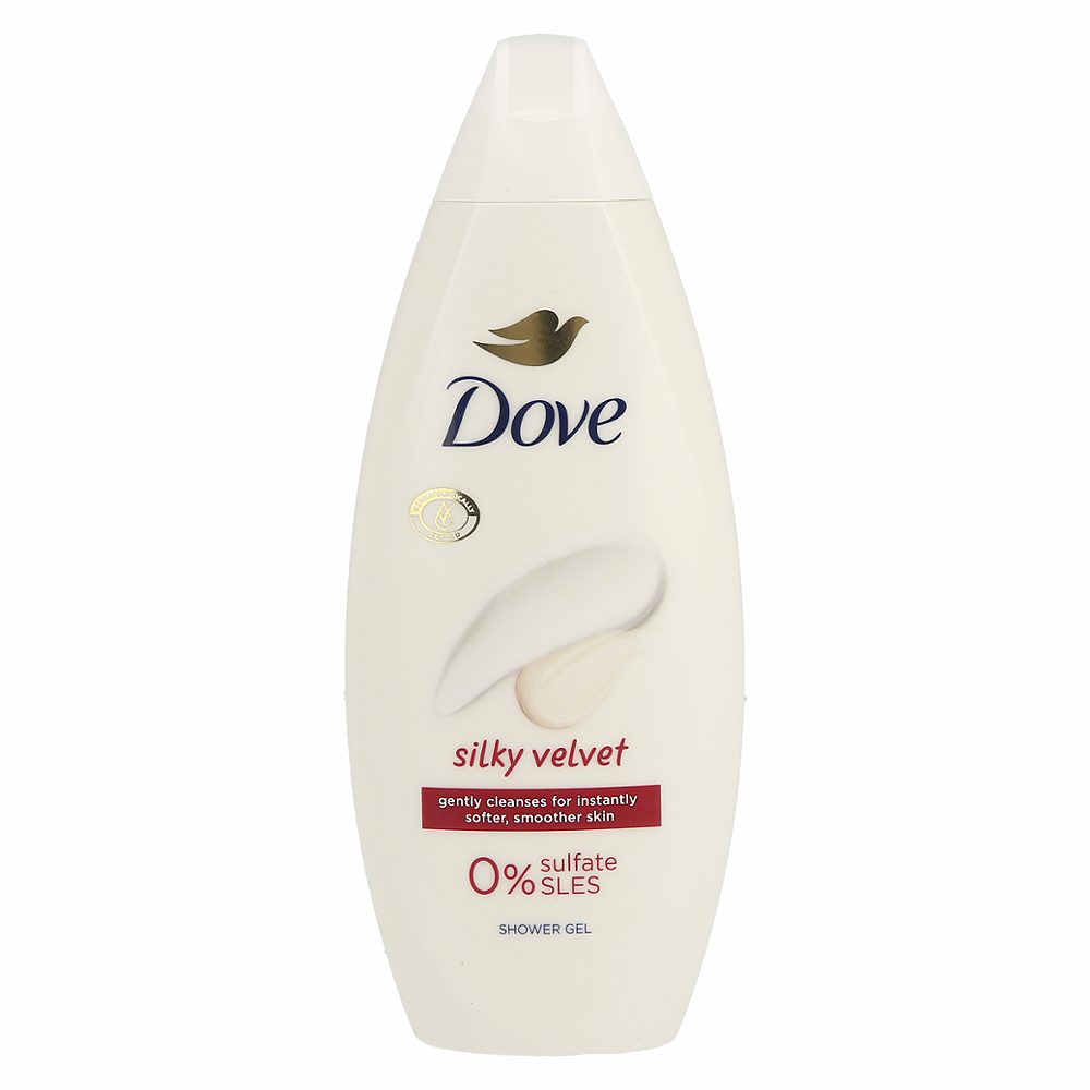 gel za prhanje silky velvet, dove, 250ml
