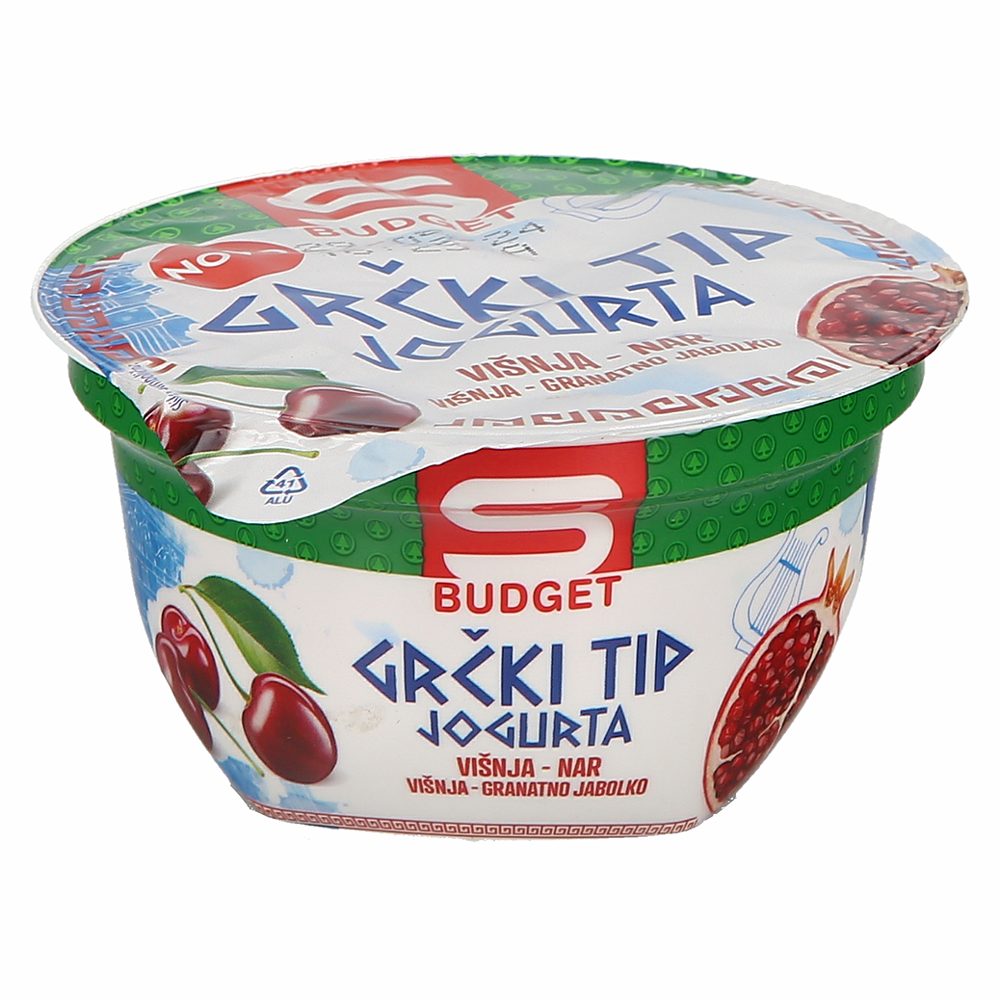grški tip jogurta z višnjo in granatnim jabolkom, s-budget, 150g