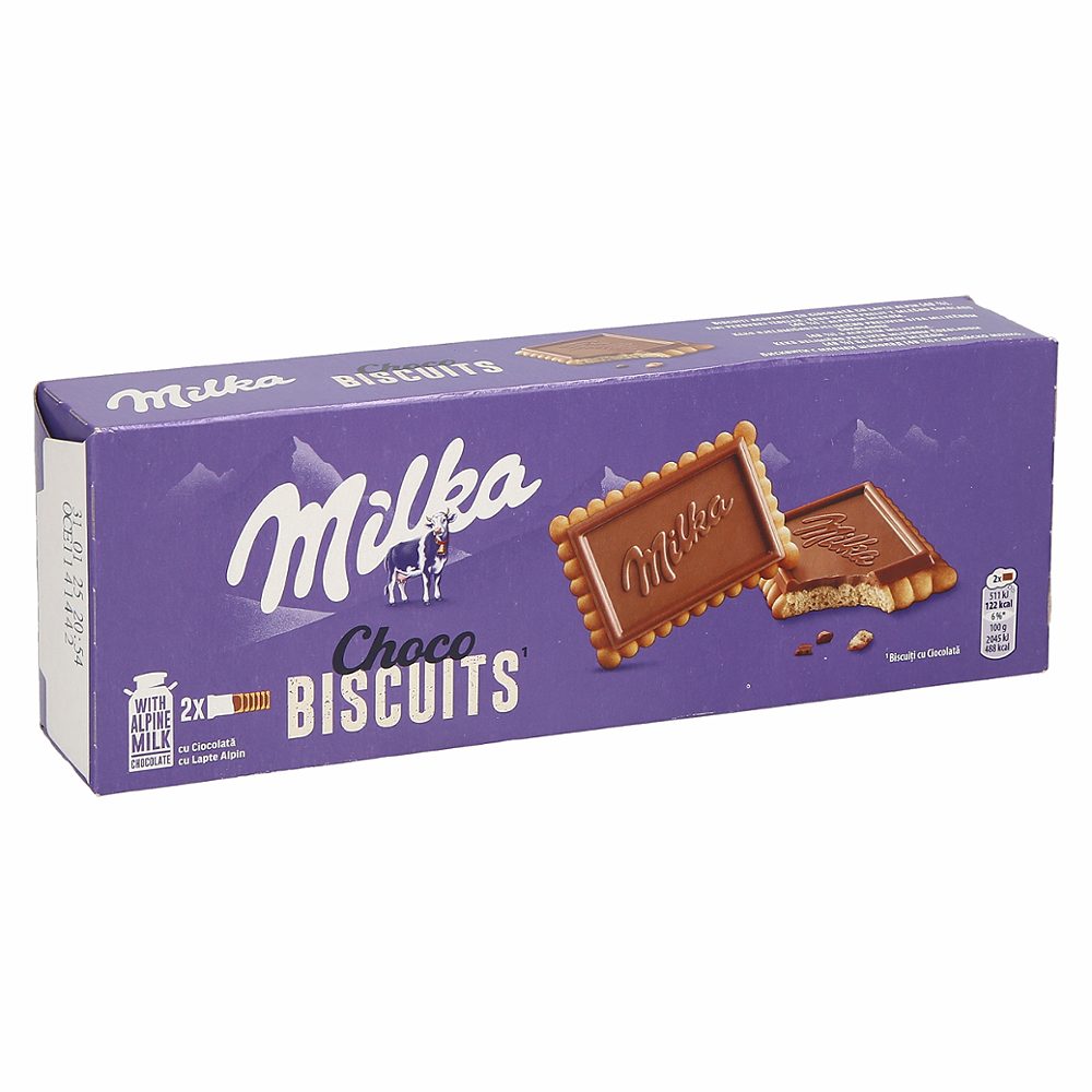piškoti obliti z mlečno čokolado, choco biscuits, milka, 150g