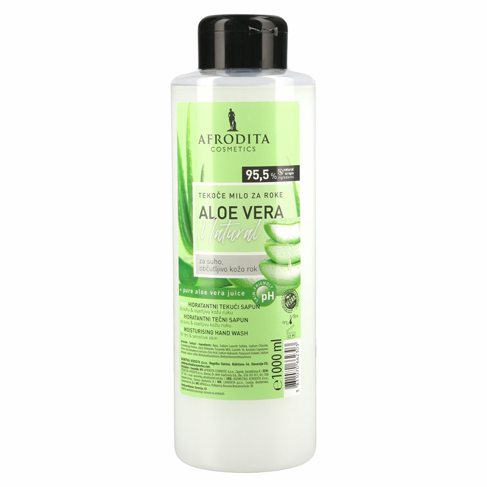 tekoče milo za roke aloe vera, afrodita, 1l