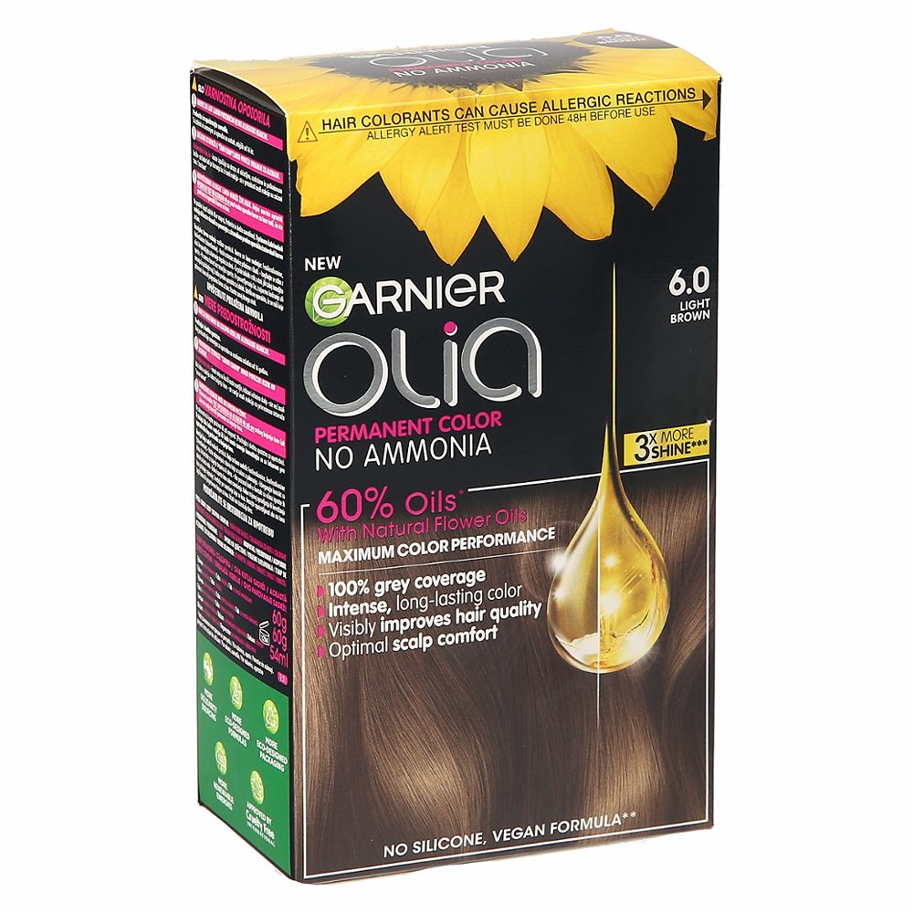 barva za lase 6.0 light brown, olia, garnier