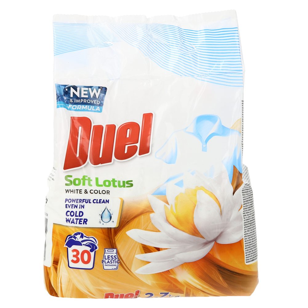 PRALNI PRAŠEK DUEL, SOFT LOTUS, 30 PRANJ, 2,7KG