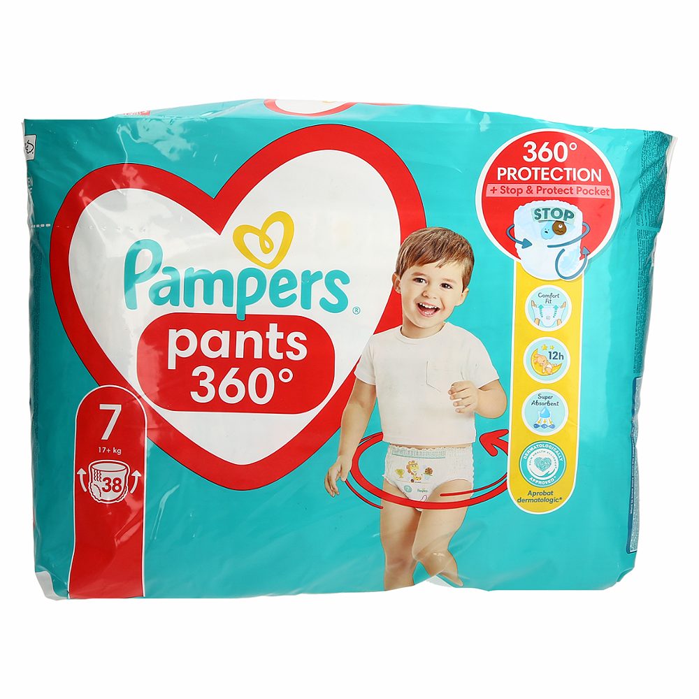 hlačne plenice jumbo pack xxl št.7 17+kg, pampers, 38/1