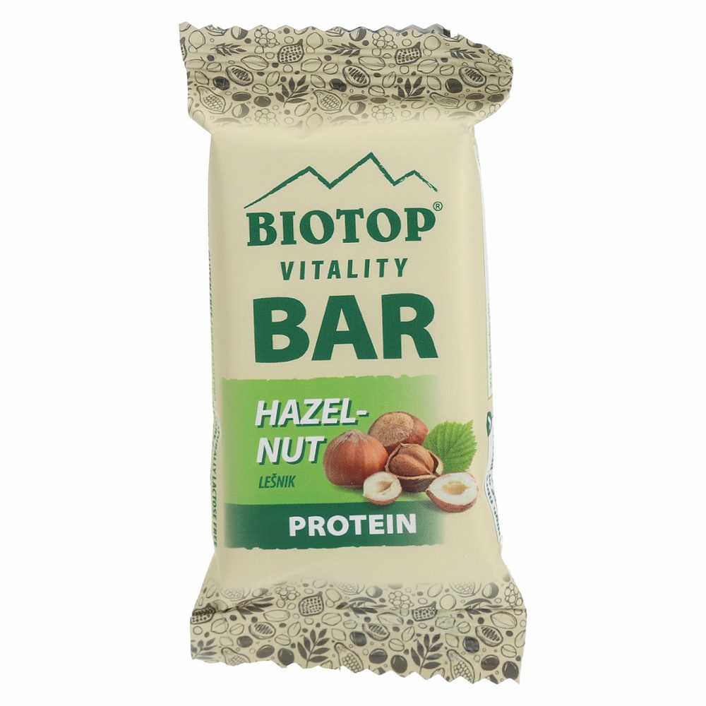 bio beljakovinska ploščica lešnik, biotop, 40g
