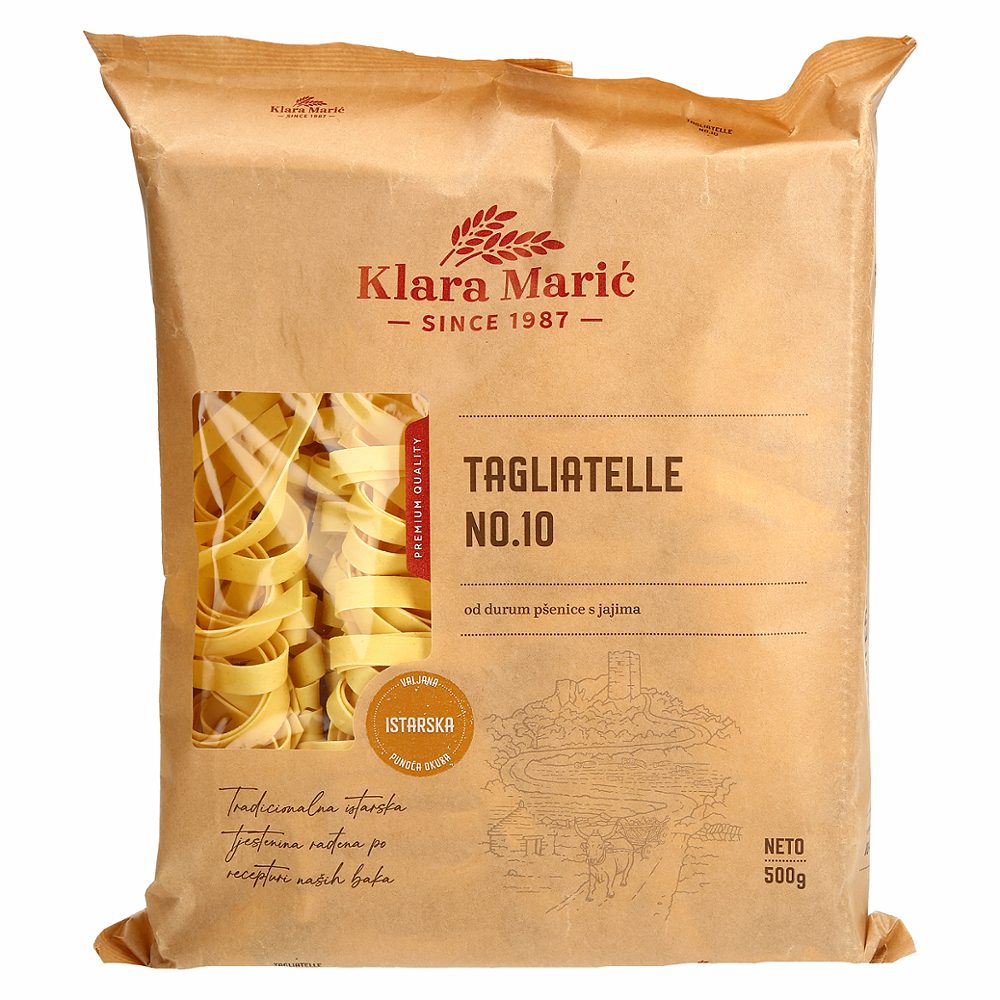 jajčne testenine tagliatelle no.10, klara marić, 500g