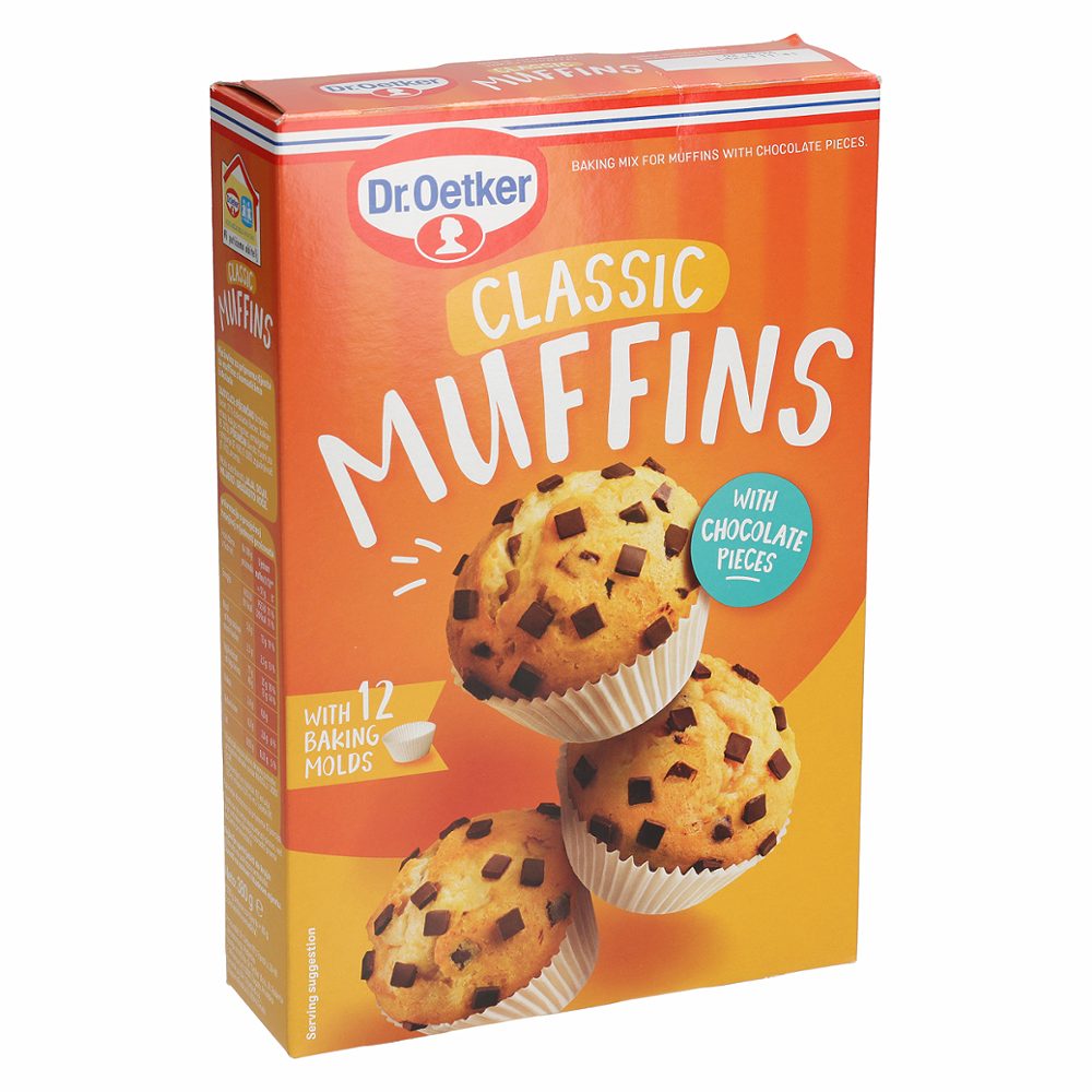mešanica za pripravo muffinov s koščki čokolade, dr.oetker, 380g