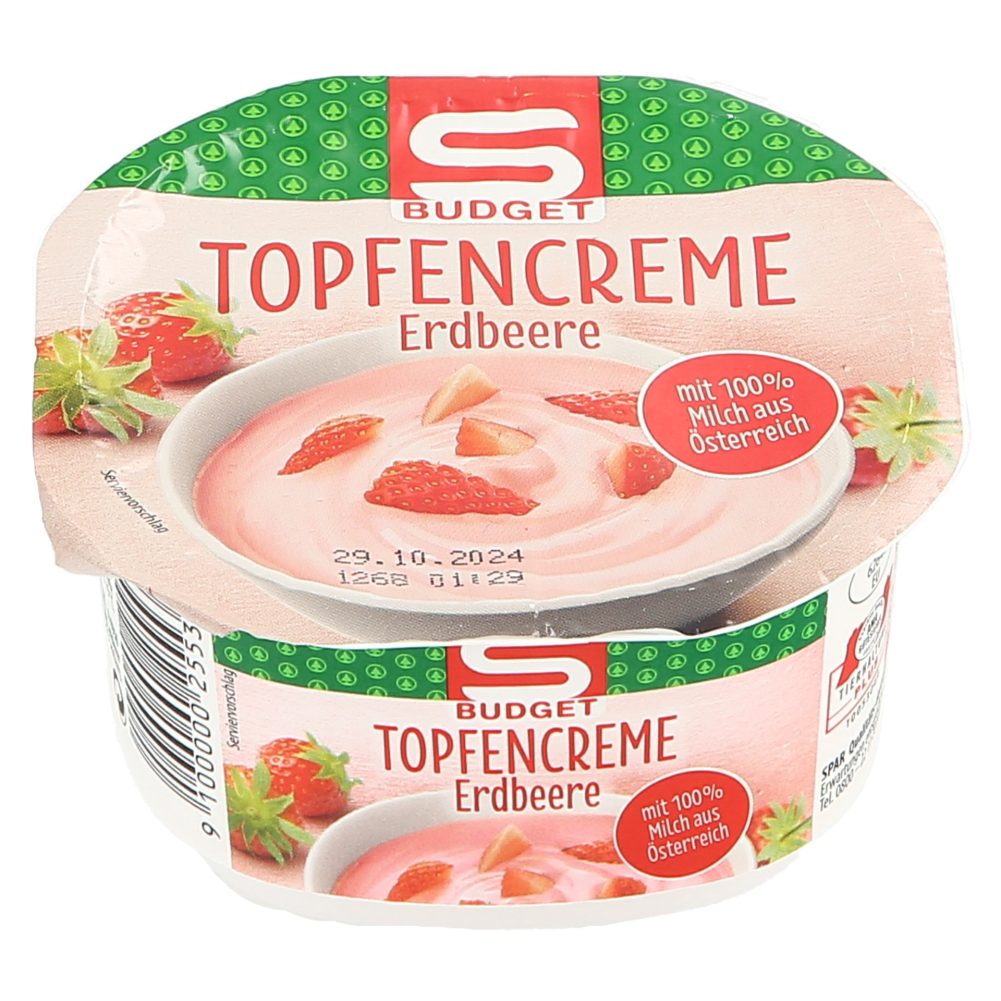 SKUTINA KREMA Z JOGURTOM IN JAGODAMI, S-BUDGET, 180G