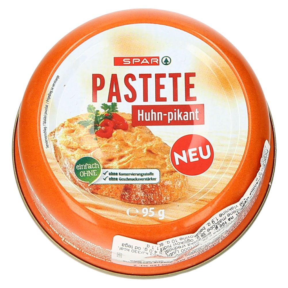 PIŠČANČJA PAŠTETA, PIKANTNA, SPAR, 95G