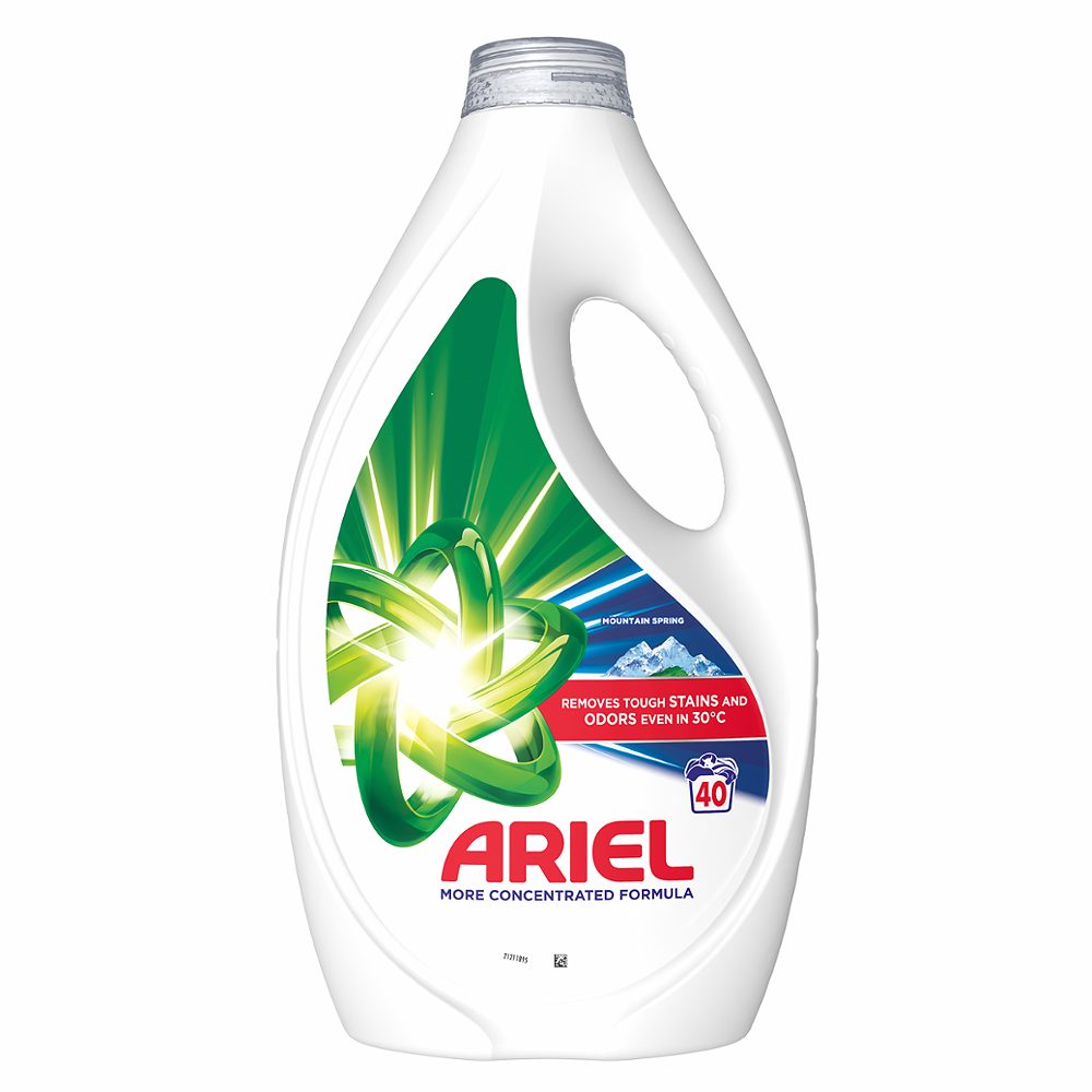 detergent za pranje perila mountain spring, ariel, 40 pranj, 1,8 l