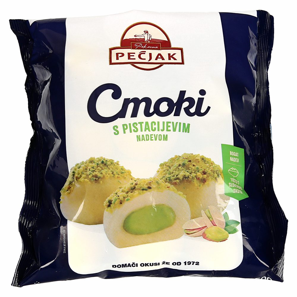 cmoki s pistacijevim nadevom, pekarna pečjak, 500g