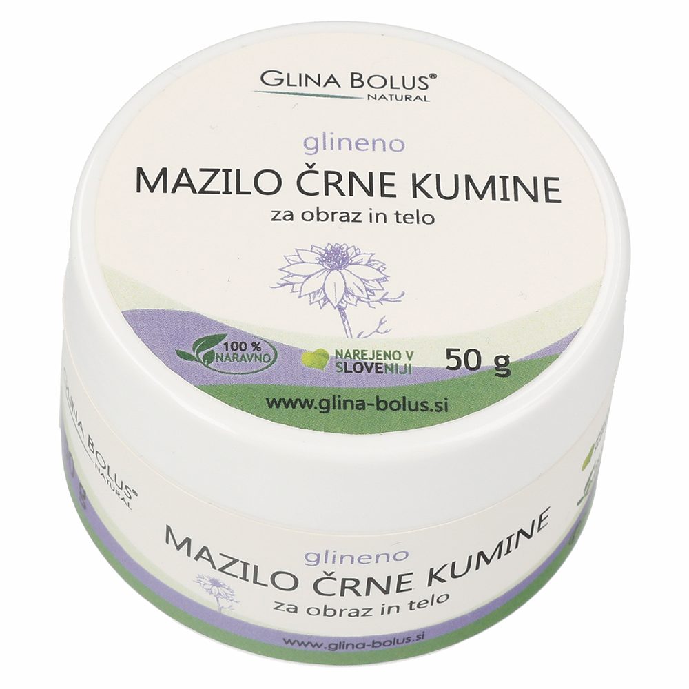 mazilo črne kumine z dodatkom gline, glina bolus, 50g