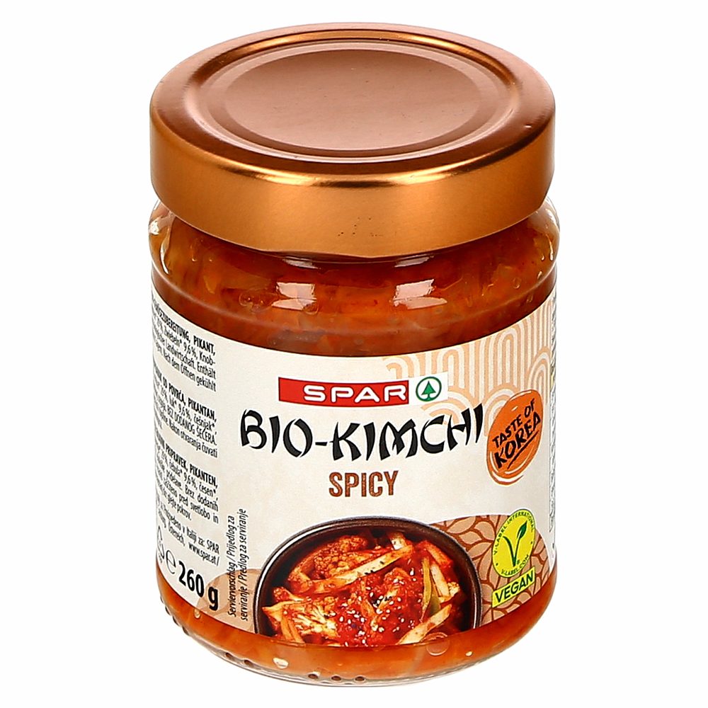 spar bio kimči - bio fermentirana zelenjava, pikanten, spar azija, 260g