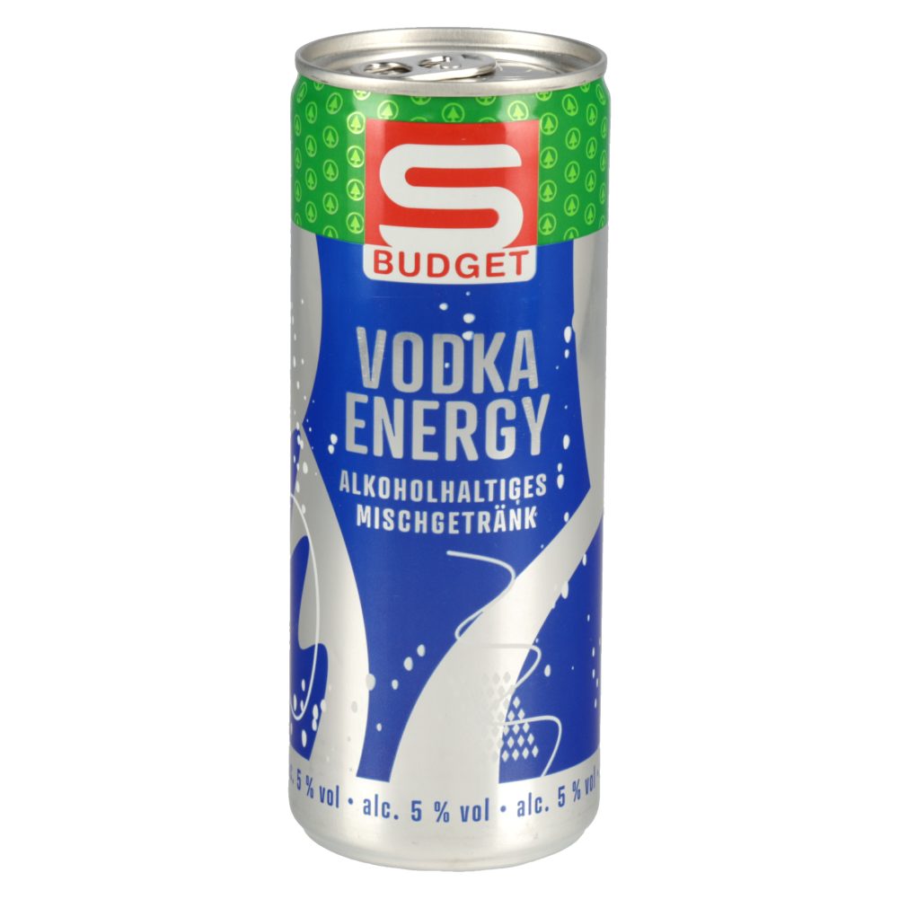 MEŠANA GAZIRANA ALKOHOLNA PIJAČA VODKA ENERGY, S-BUDGET, 0,25L