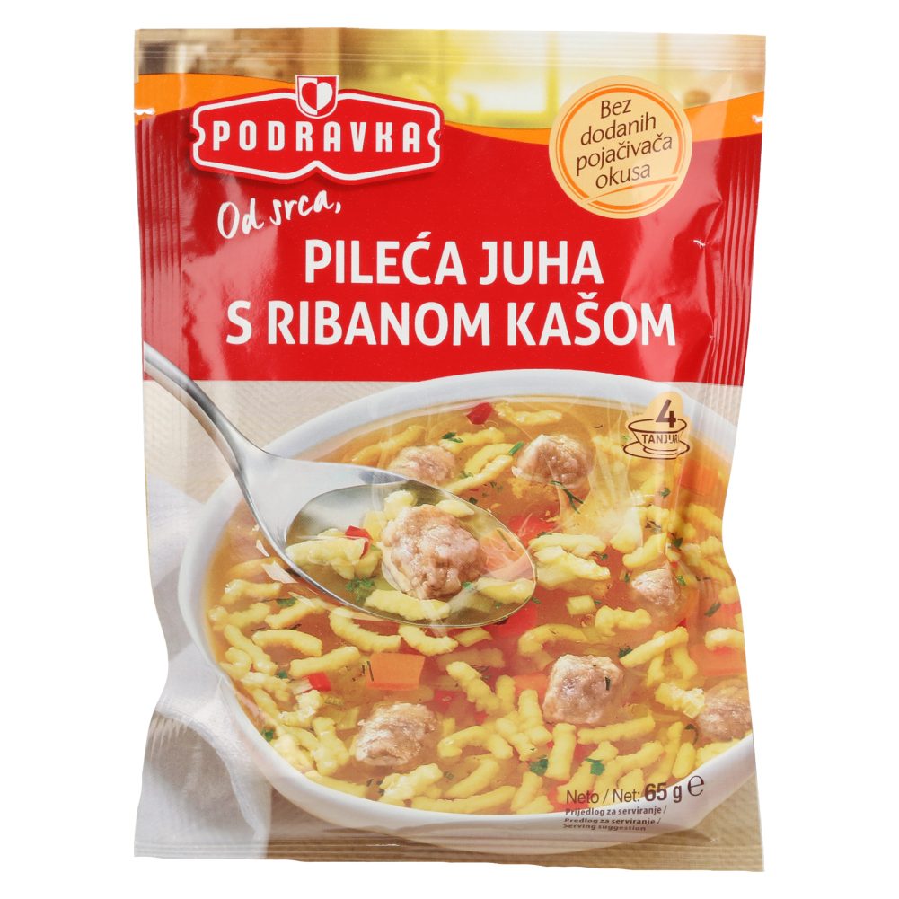 Piščančja juha z ribano kašo, Podravka, 65 g