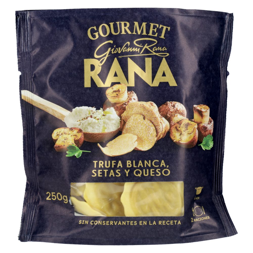 SVEŽE TESTENINE, RAVIOLI Z GOBAMI IN BELIMI TARTUFI, RANA, 250G