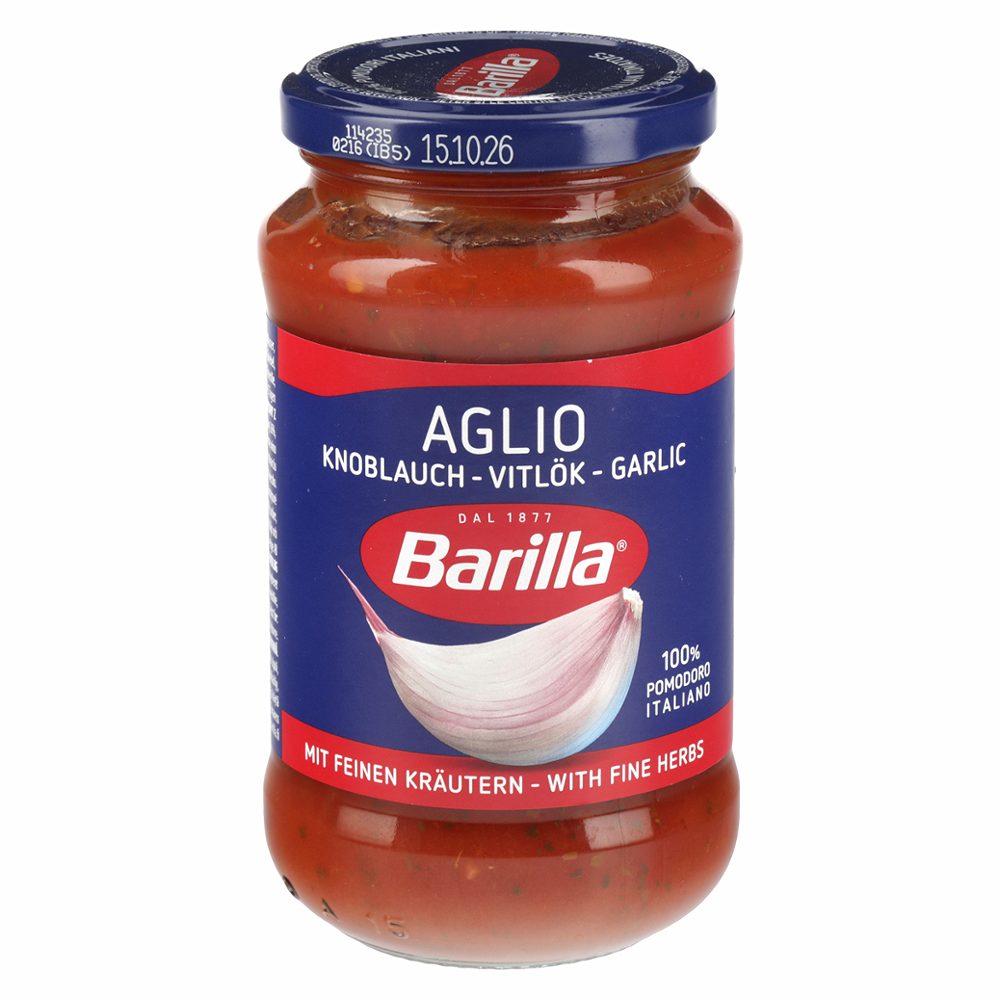 paradižnikova omaka s česnom aglio, barilla, 400 g