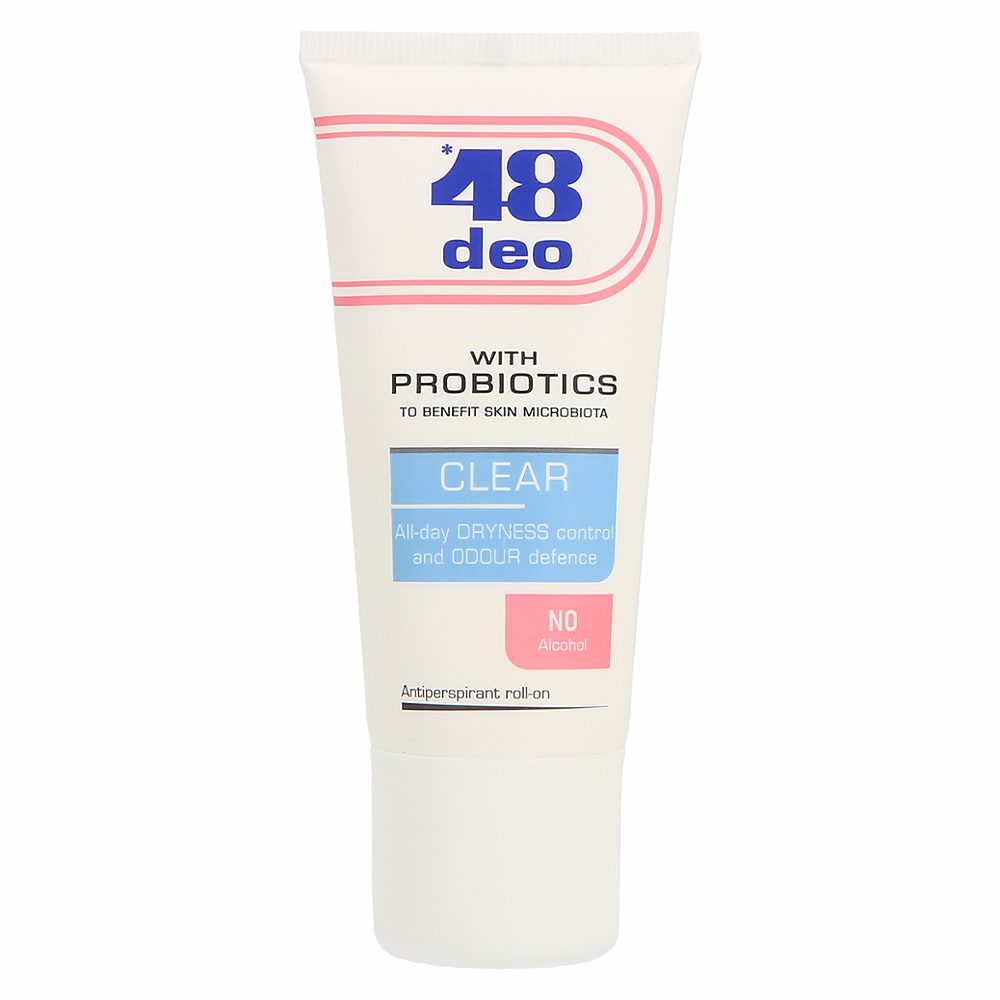deodorant 48 clear roll on, antiperspirant, 50 ml