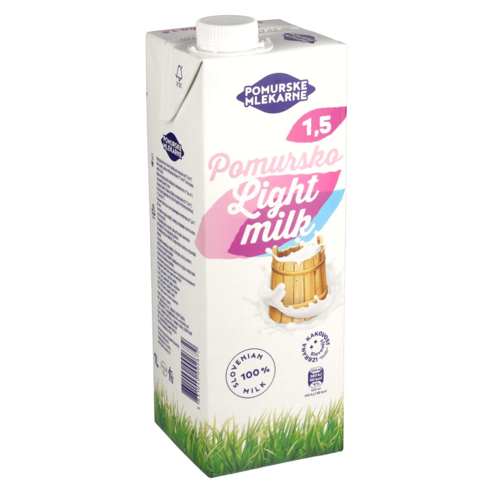 MLEKO POLPOSNETO, IK, 1,5% M.M., 1L