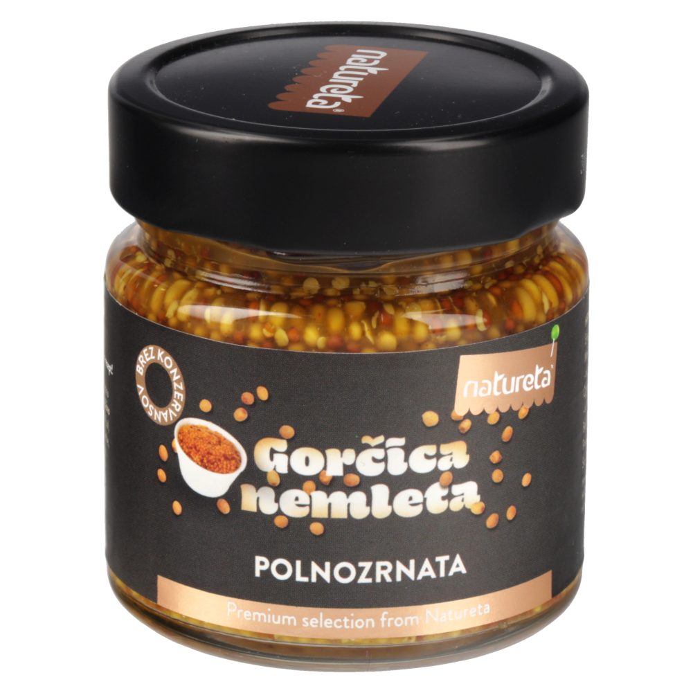 GORČICA NEMLETA POLNOZRNATA, NATURETA, 230G