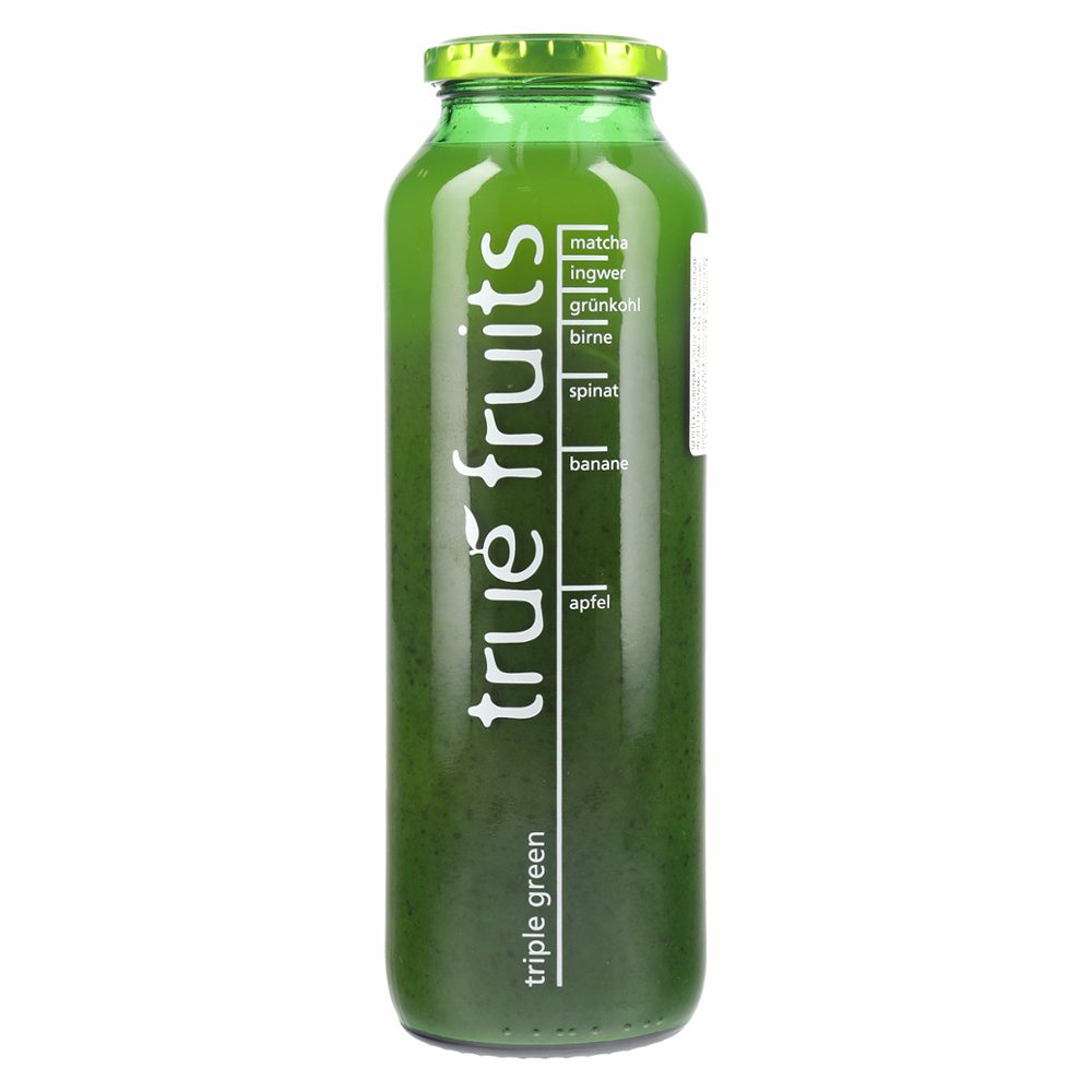 smoothie triple green, true fruits, 750ml