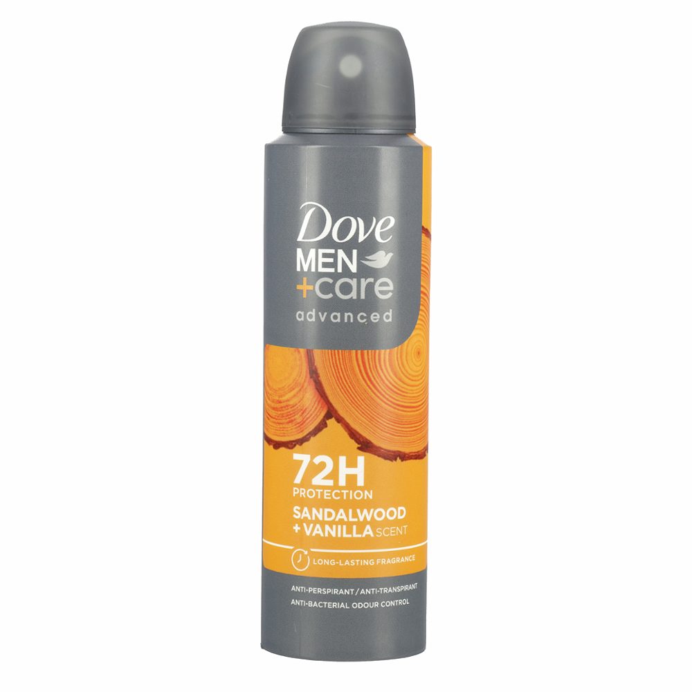 deo sprej  sandalwood in vanilla, dove men+care, 150ml
