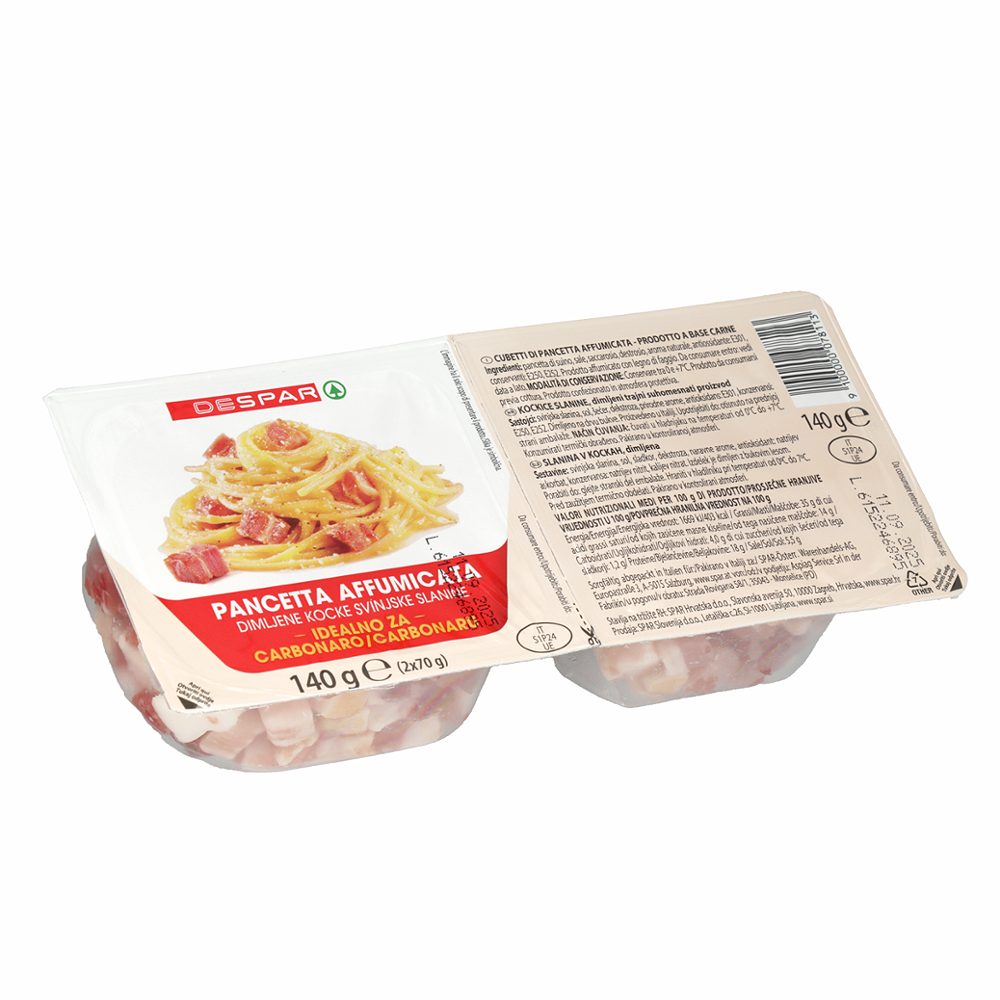 dimljena panceta v koščkih
