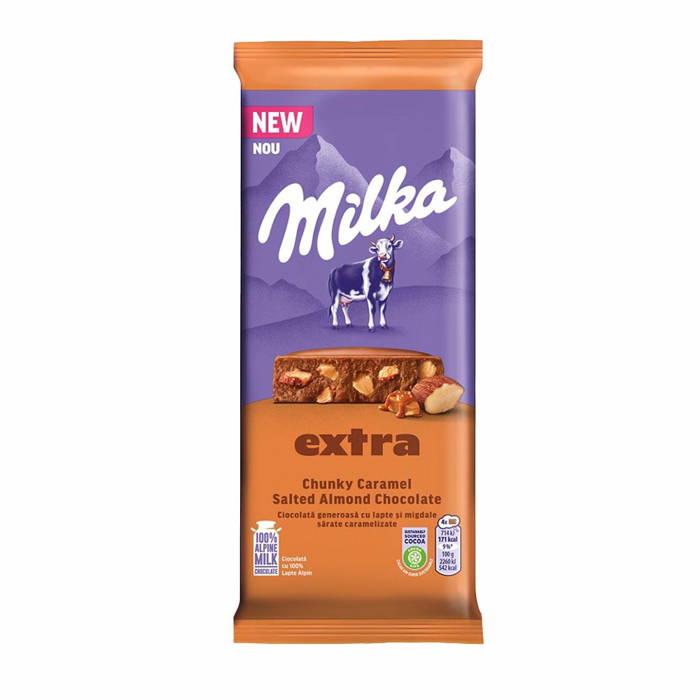 mlečna čokolada s koščki slanih karameliziranih mandljev