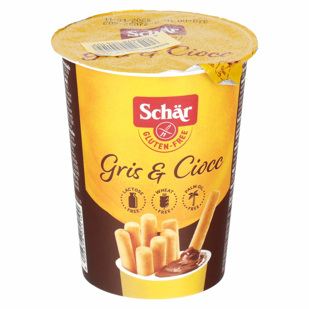 grisini s kakavovo kremo gris & ciocc, brez glutena, schär, 52g
