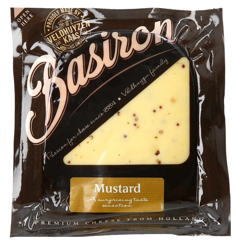 SIR BASIRON GAUDA Z GORČICO, 50% M.M., MAAZ CHEESE, 200G