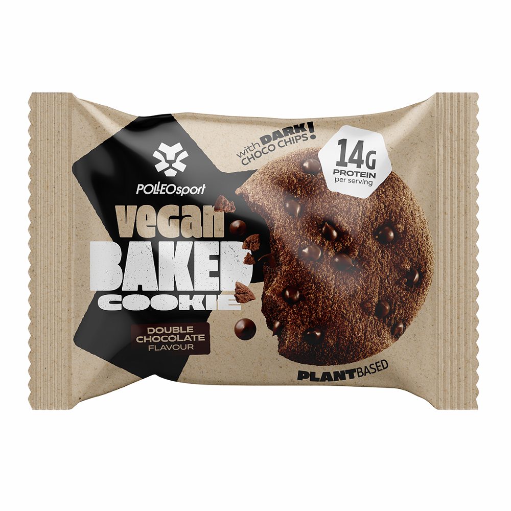 veganski piškot dvojna čokolada, polleo sport, 75g