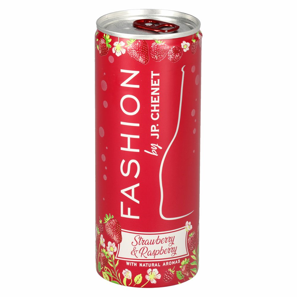 polsladka peneča aromatizirana pijača na osnovi vina, j.p. chenet fashion jagoda malina, 0,25l