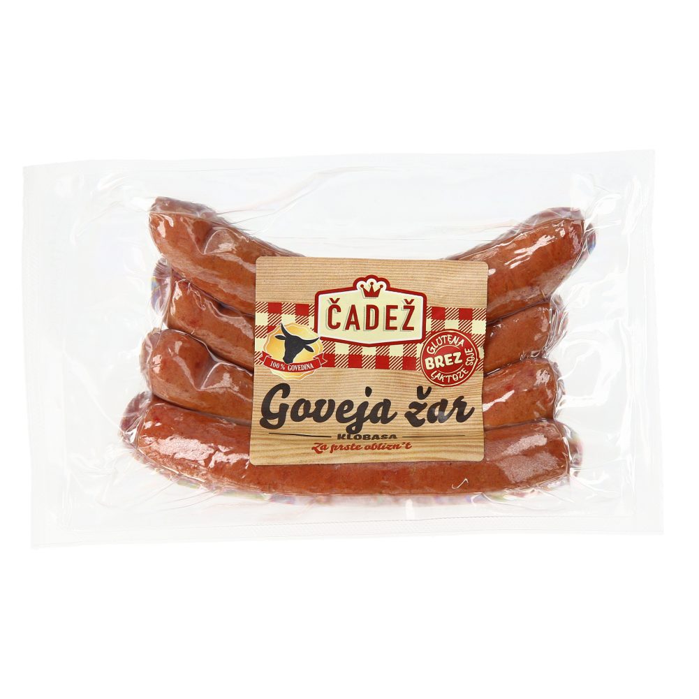 GOVEJA ŽAR KLOBASA, ČADEŽ, 280G