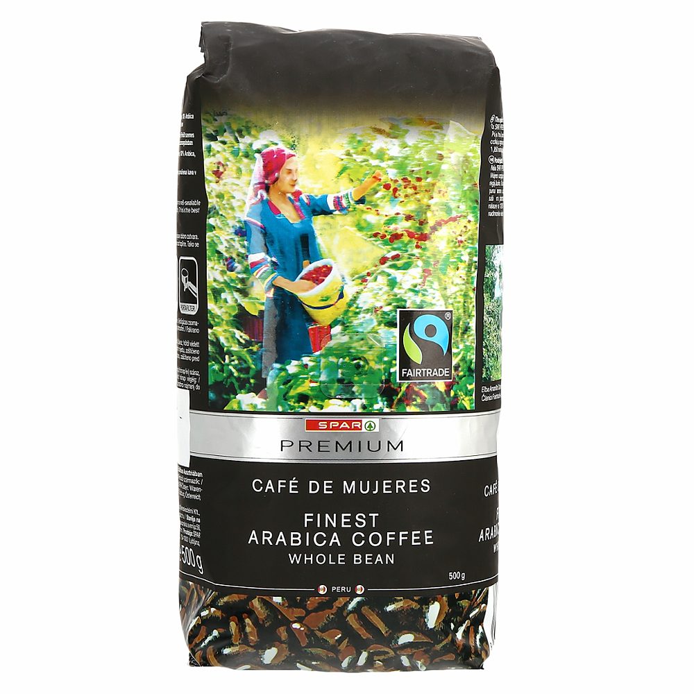 pražena kava v zrnu de mujeres, spar premium, 500g