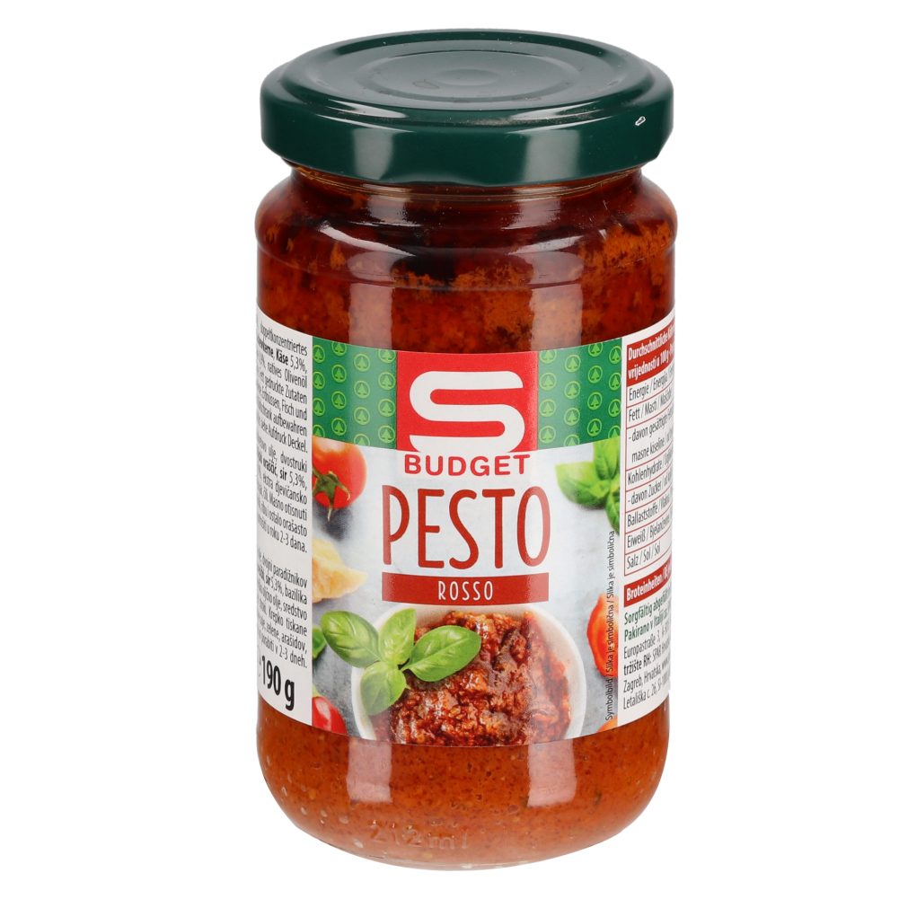 PESTO ROSSO IZ PARADIŽNIKA, S-BUDGET, 190G