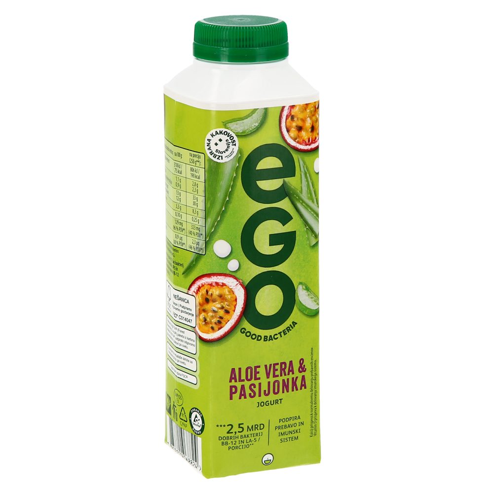 TEKOČI JOGURT ALOE VERA IN PASIJONKA, EGO, 500G