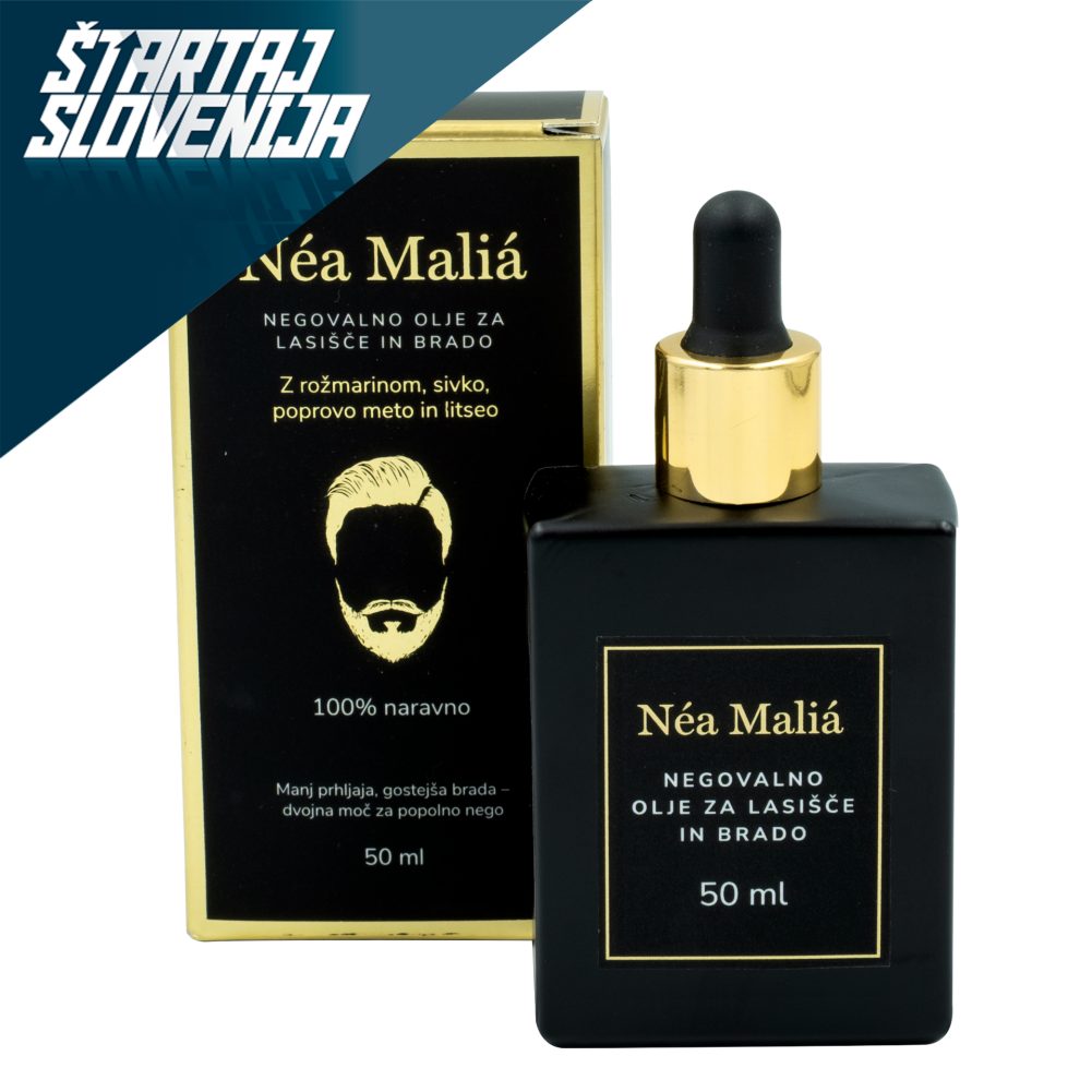 NEGOVALNO OLJE ZA BRADO IN LASIŠČE, NEA MALIA, 50ML