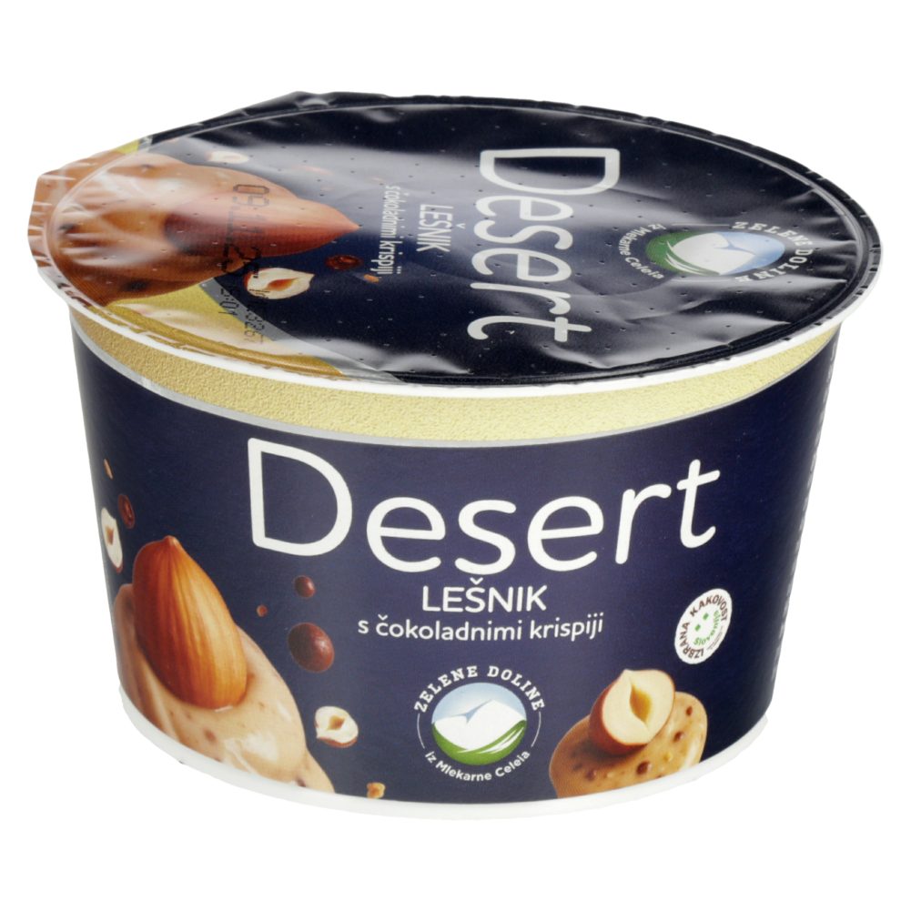 desertni jogurt, lešnik s čokoladnimi krispiji, zelene doline, 150 g
