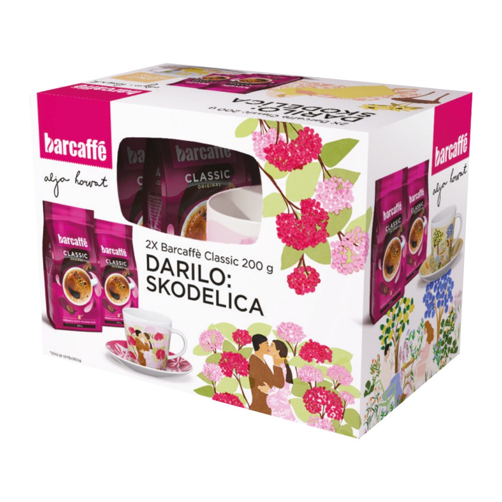 MLETA KAVA CLASSIC S SKODELICO, BARCAFFE 55 LET,  2X200G