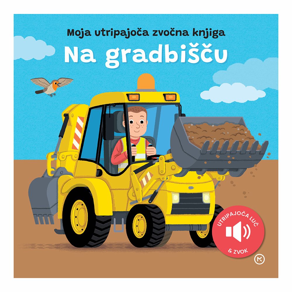 otroška knjiga, moja utripajoča zvočna knjiga na gradbišču, mkz