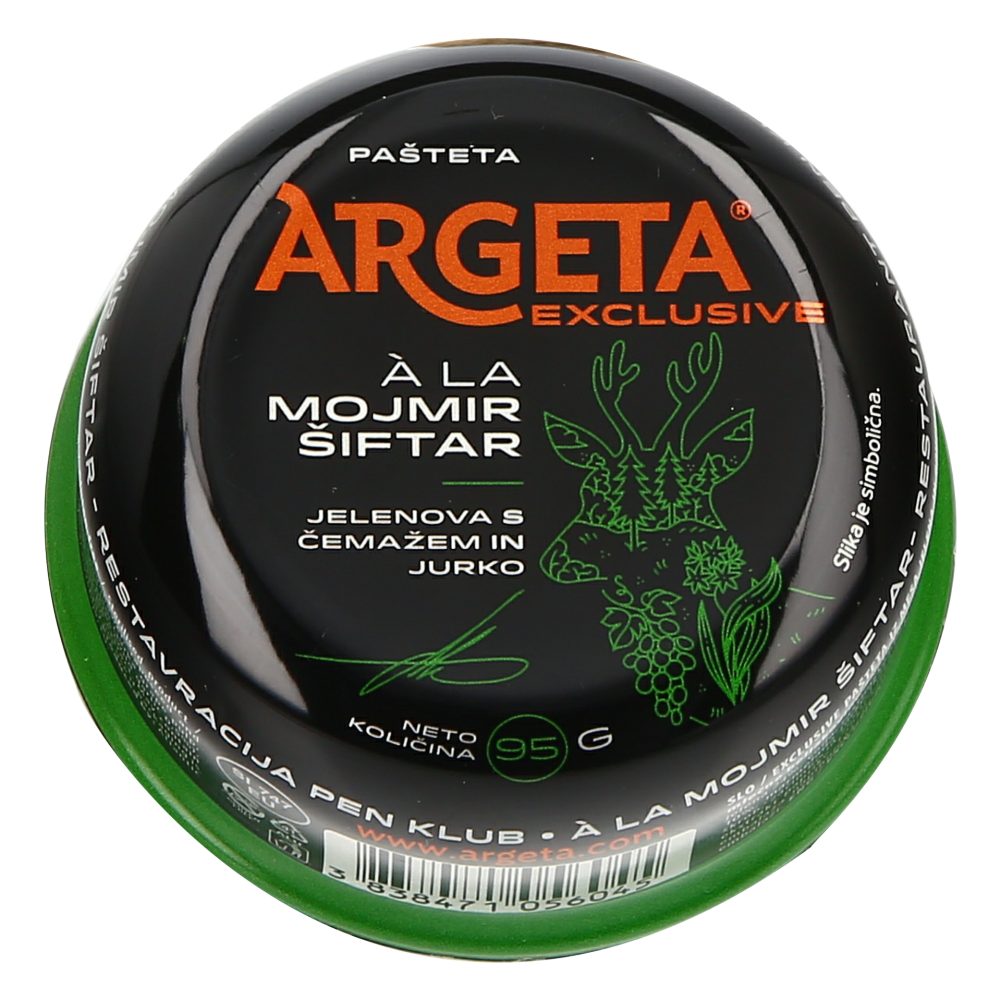 PAŠTETA S ČEMAŽEM IN JURKO, A LA MOJMIR ŠIFTAR, ARGETA EXCLUSIVE, 95G