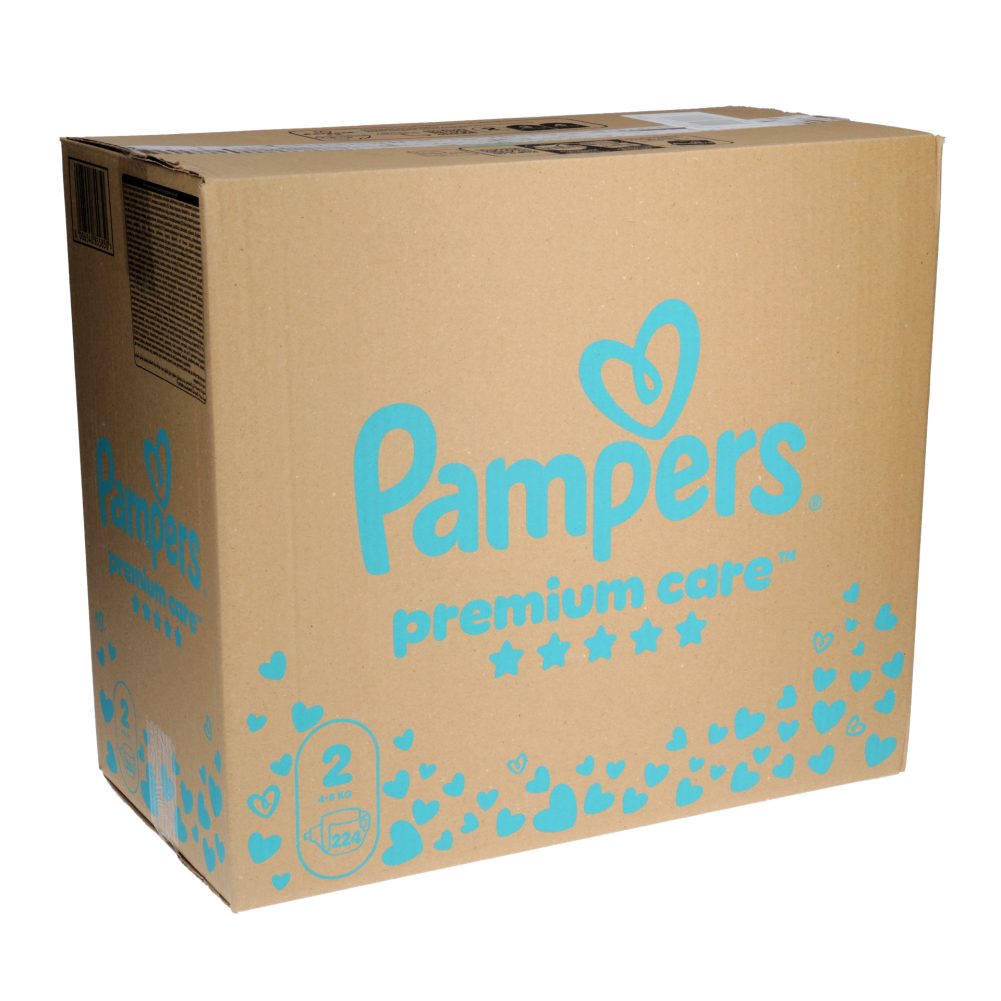 PLENICE ŠT.2, 4-8KG, PAMPERS PREMIUM CARE, 224/1, MESEČNO PAKIRANJE