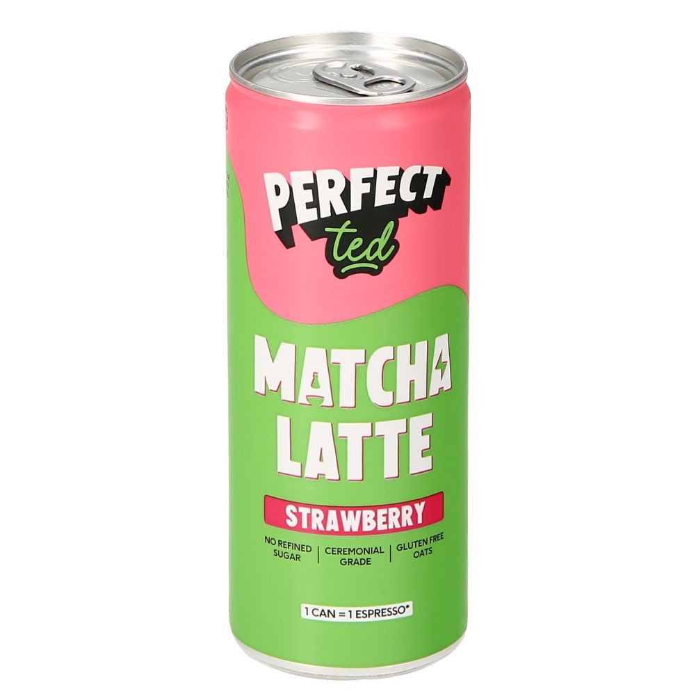 OVSENI NAPITEK MATCHA LATTE Z OKUSOM JAGODE, PERFECT TED, 250ML